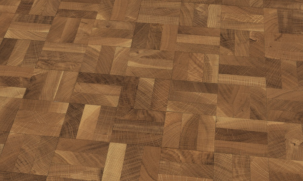 Gunreben Hirnholzboden Art. A40100055000 Eiche Würfel mix 20 x 60 mm roh