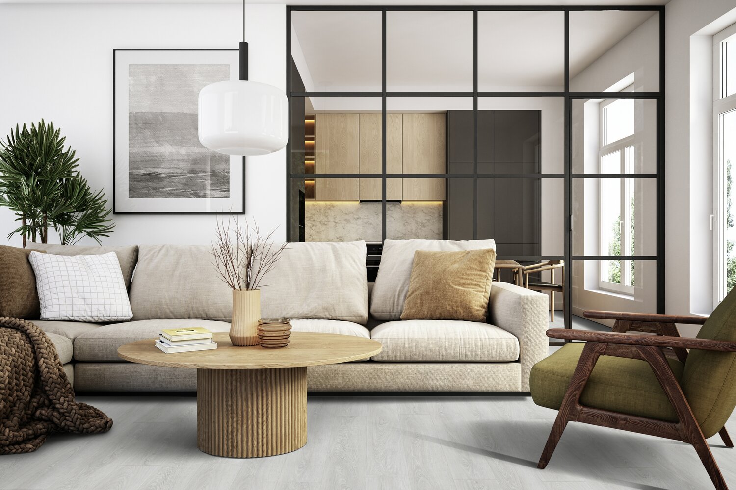 Gerflor Virtuo 30 Rigid Acoustic Landhausdiele Designvinyl Art. 39111459 Bohem Light Grey 5,4 mm