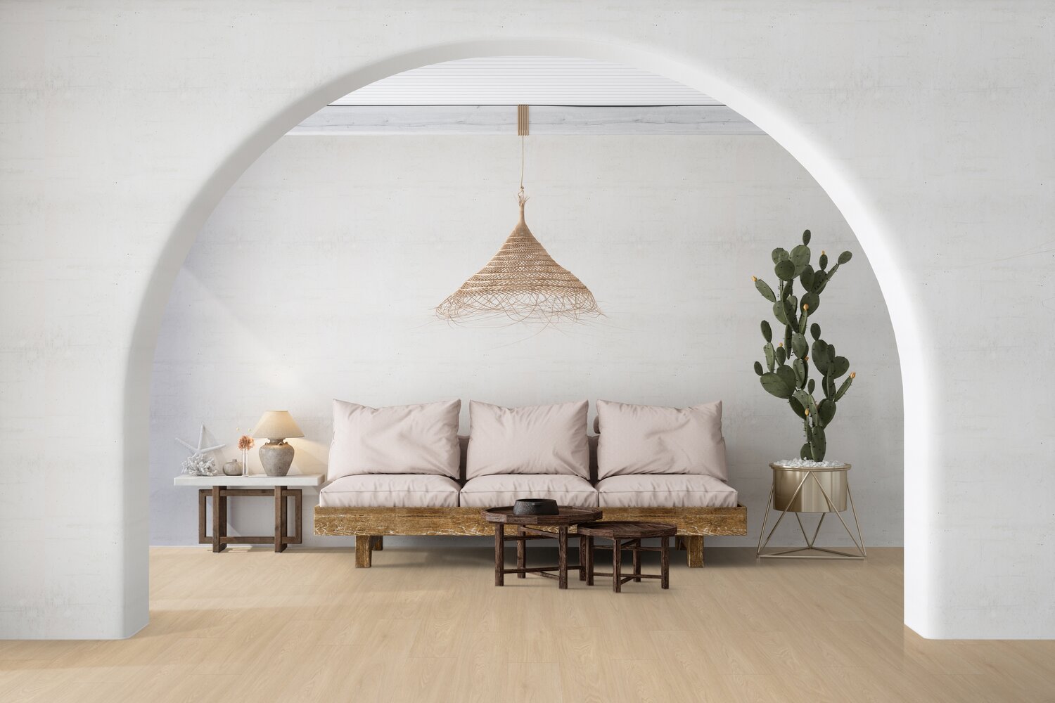 Gerflor Virtuo 30 Rigid Acoustic Landhausdiele XL Designvinyl Art. 39131460 Blomma Beige 5,4 mm