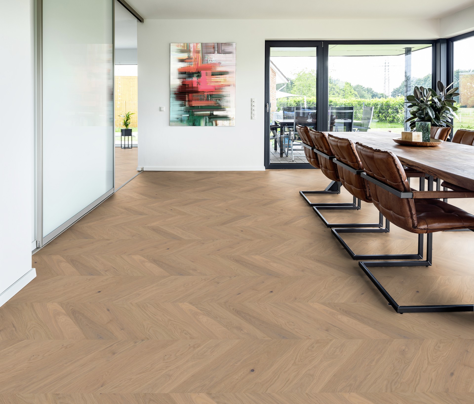 Ter Hürne Parkett Estate Collection Art.  1101312674 Eiche Meran Chevron 14 mm