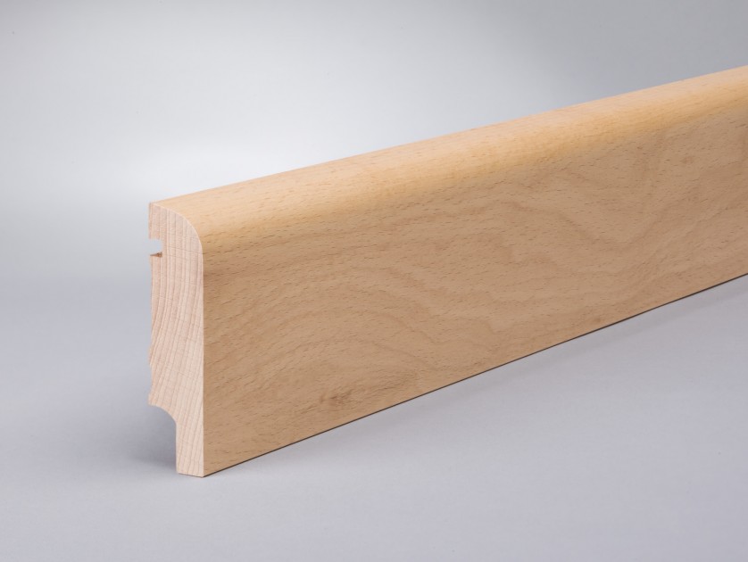WAGNER Sockelleiste Art. 112-6 Profil 112 Massivholz Buche versiegelt 80 x 20 mm