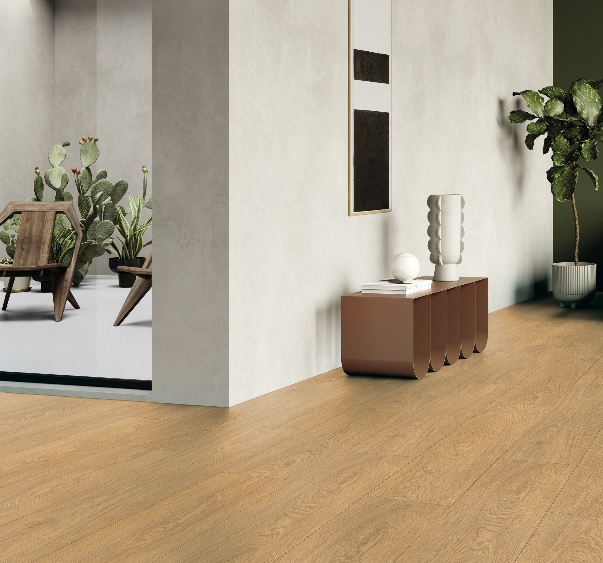 Gerflor Creation 55 Rigid Acoustic Designvinyl Art. 37801271 Lounge Oak Golden 6 mm