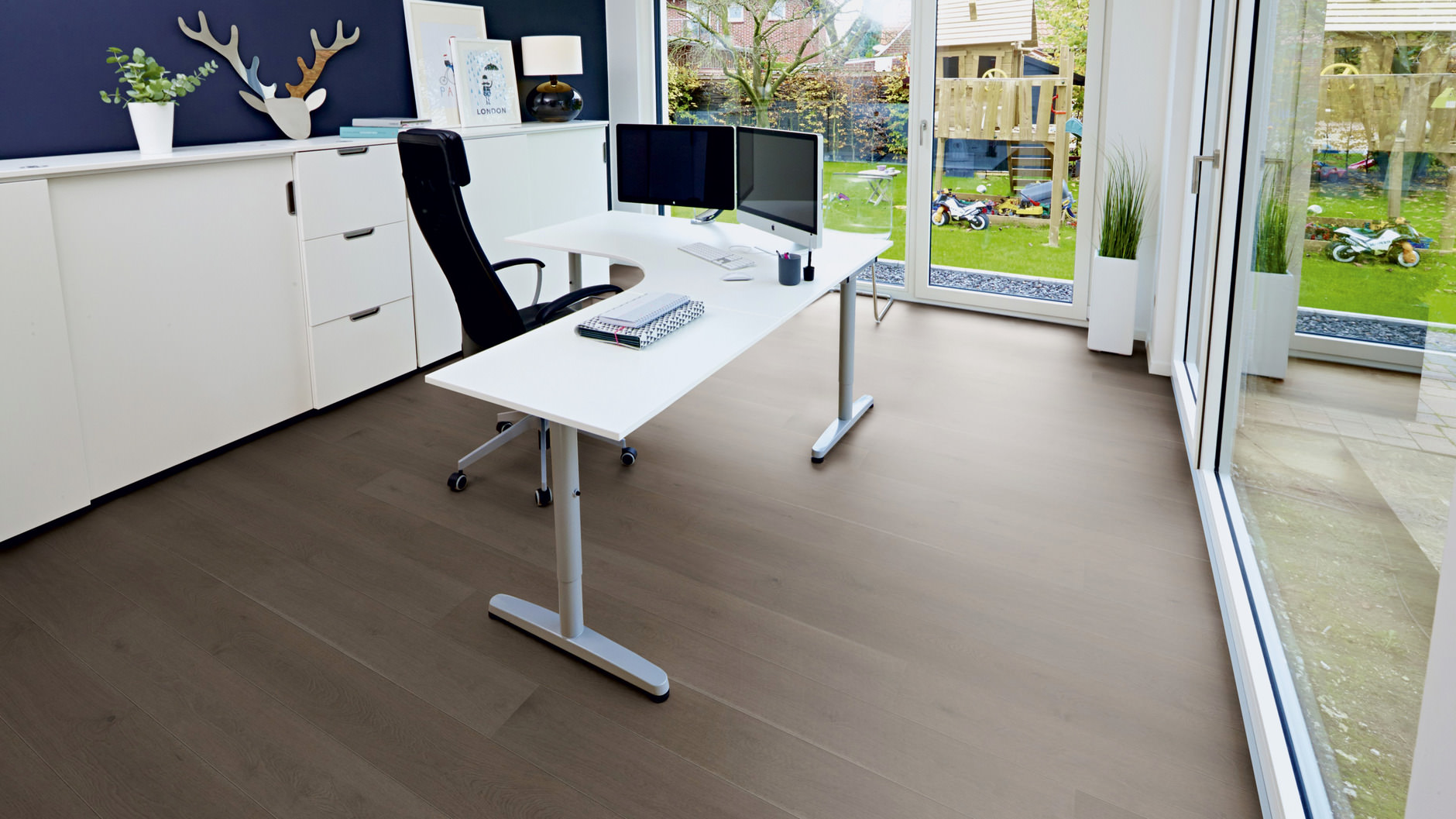 Ter Hürne Parkett Haeven Collection Art. 1101012221 Eiche basaltbraun Landhausdiele 13 mm