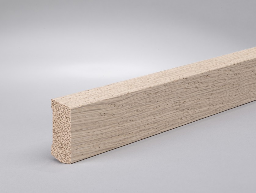 WAGNER Sockelleiste Art. 1886-1-29 Profil 1886 Massivholz Eiche weiß geölt 40 x 16 mm