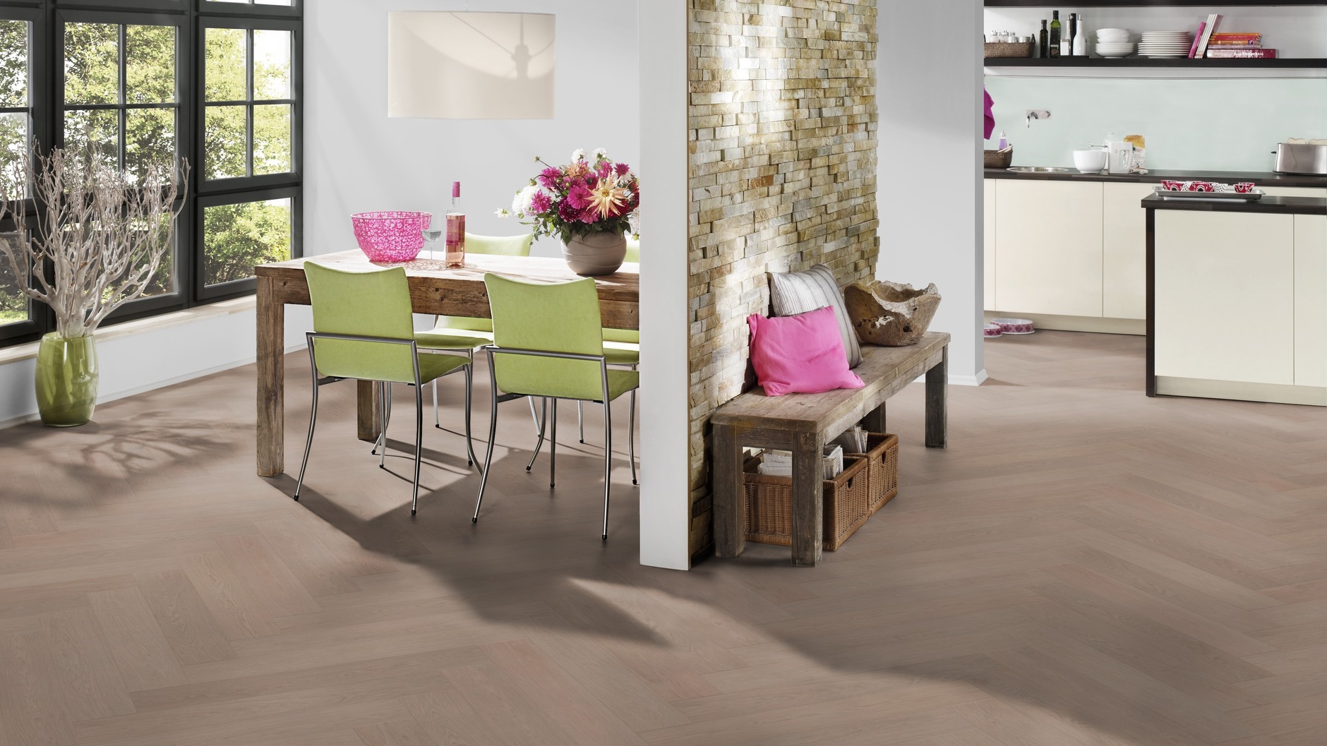 Ter Hürne Hywood Echtholzboden Herringbone Collection EVO Art. 1101281426 Eiche Marais 11 mm 