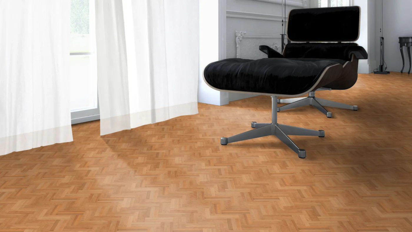 Gunreben Mosaikparkett Art. A000E2130000 Kirschbaum amerikanisch natur/select Fischgrät 3-fach 8 x 22,86 mm roh Länge 160 mm